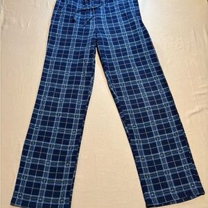 Arctic Trail Men's Fleece Pajama Pants Size M Blue Plaid Sleep Lounge PJs Warm